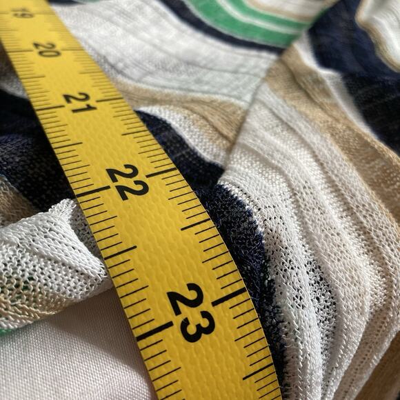 Chico's Travelers Green Striped Open‎ Front Kimono Cardigan Size 3 XL Statement - Picture 4 of 11